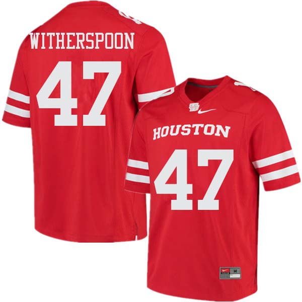 Men #47 Dalton Witherspoon Houston Cougars College Football Jerseys Sale-Red - Click Image to Close